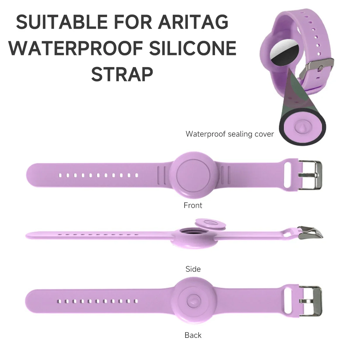 حافظة مقاومة للماء لحزام Apple AirTag من السيليكون، غطاء حماية مضاد للفقدان للأطفال، سوار معصم لتحديد موقع تعقب الأطفال