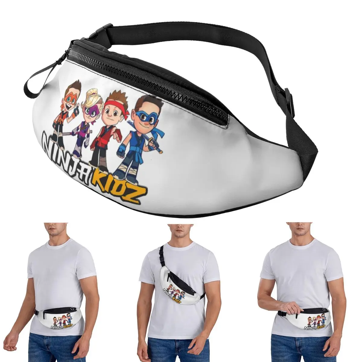 

Crossbody Waist Bag Ninja Kidz Men Women Fanny Pack Traveling Running Money Phone Pouch