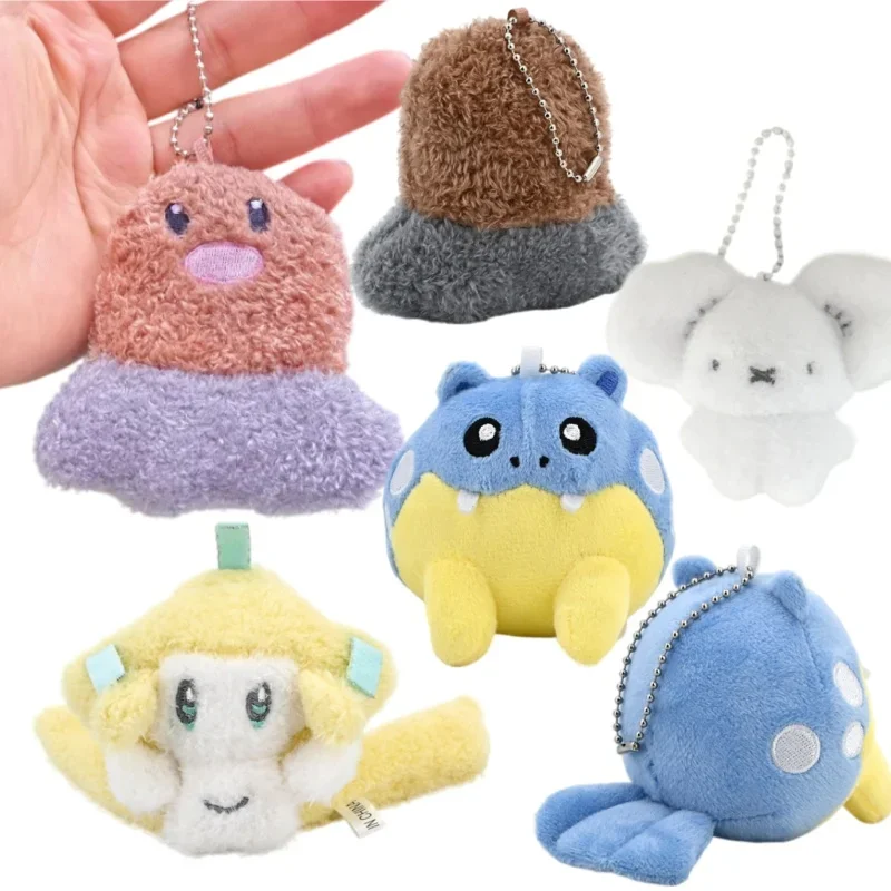 Soft Cute Jirachi Spheal Diglett Plush Keychain Tandemaus Stuffed Toy Comfort Cuddle Companion For Bag Decor Gift High Quality