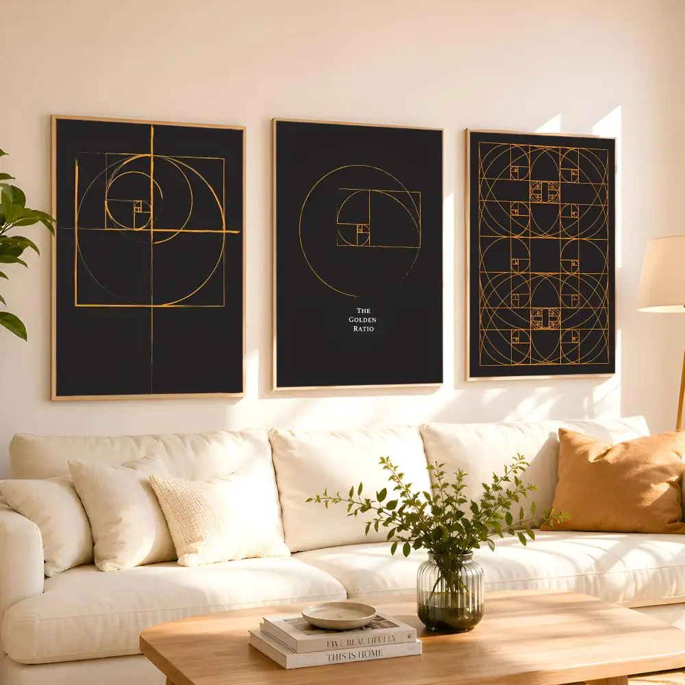 Fibonacci Spiral Poster 1PC HD Matte Peel And Stick Wall Decor For Bedroom Living Room Dorm Office