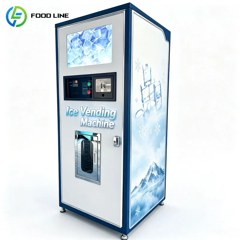Automatic Bagged Ice Vending Machine Outdoor Commercial Ice Dispenser Kiosk Self Service Solution Customized