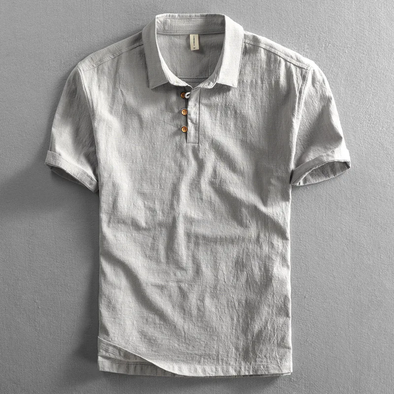 2025 Men's Linen Cotton Casual Shirts Spring Summer Fit Pullover Short-sleeved Shirt Simple Retro Chinese Style Top S-5XL