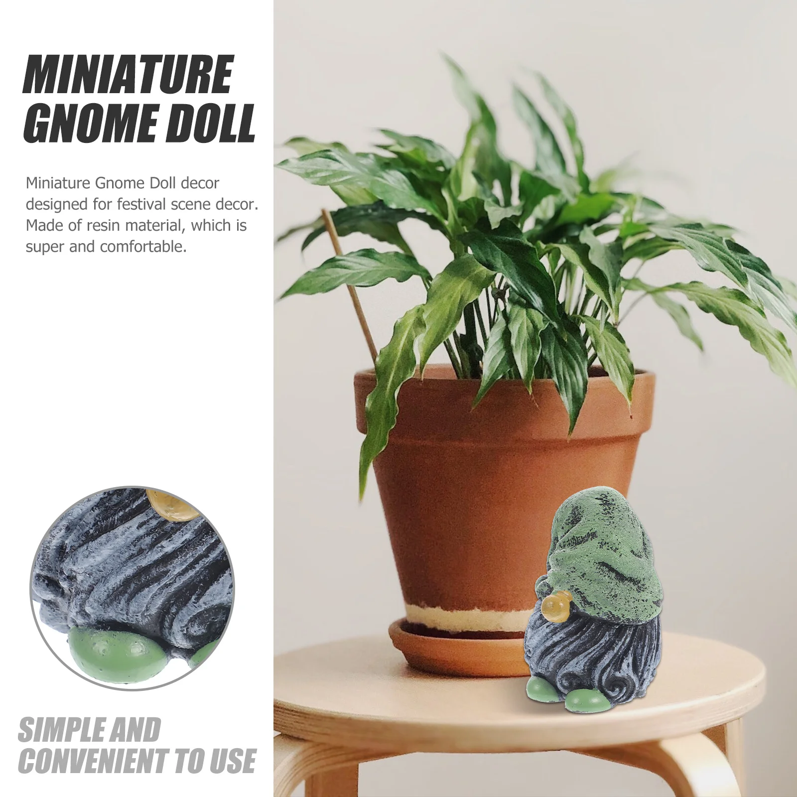 

Miniature Gnome Resin Christmas Dwarf Ornament Small Desktop Decor Garden Figure Easter Decoration Gift Home Decor Miniature