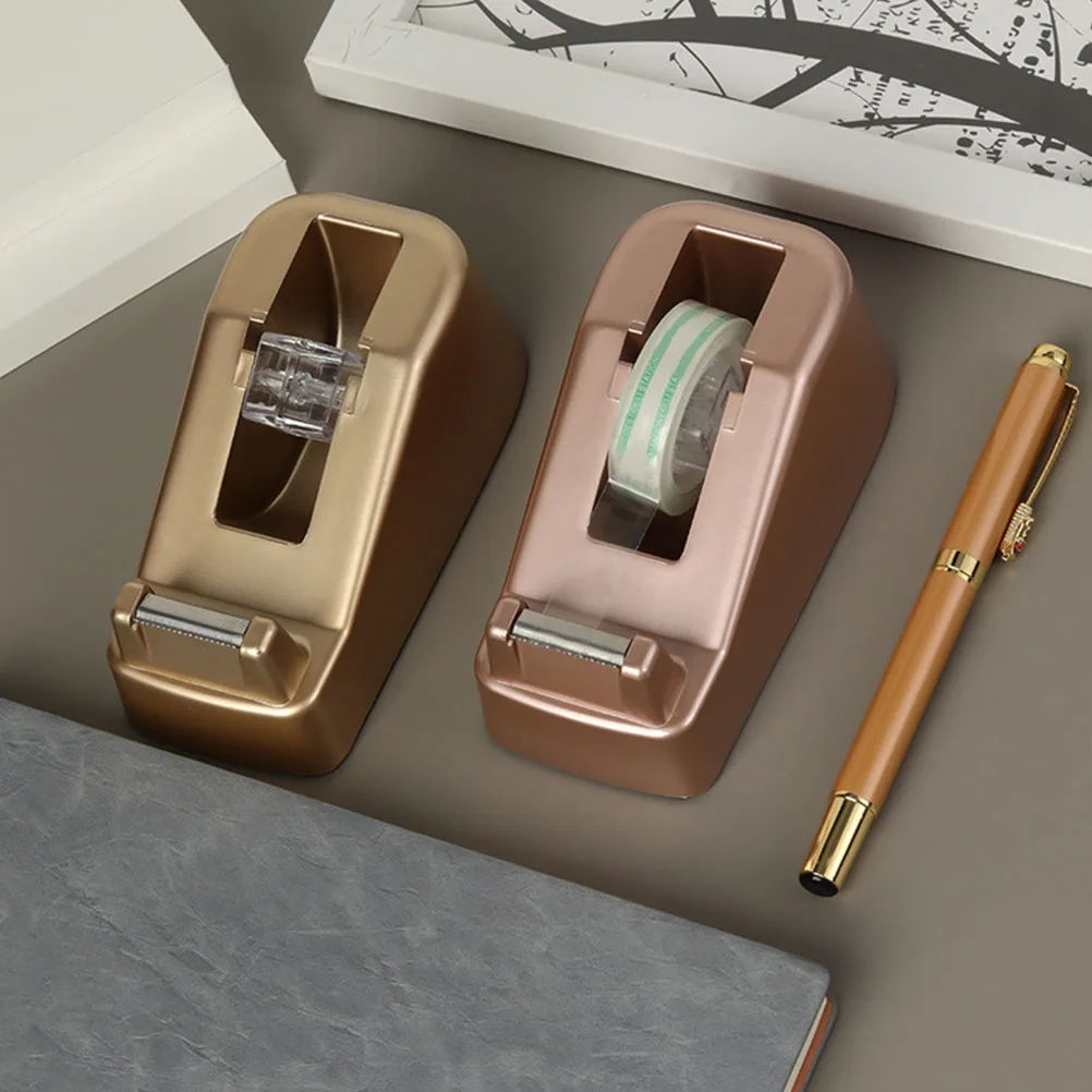 Seal Tape Cutter Office Supply Small Shipping Sticker Dispenser Pretty Plastic Desktop Smooth Edge Reusable Household