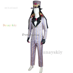 Anime Demon przebranie na karnawał 2 style Hazbin Sir bentous Cosplay mundur hotelowy fantazyjny strój na Halloween karnawał kapelusz strój