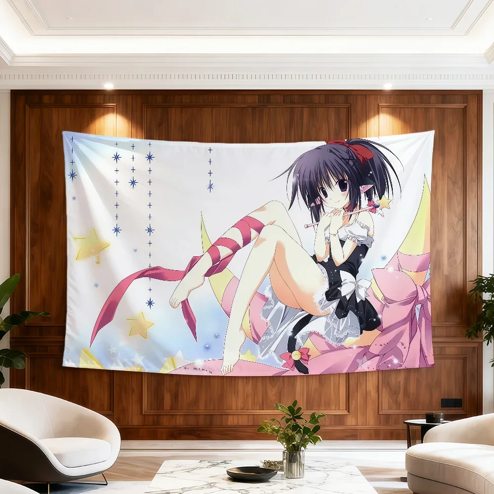 Kawaii Moe Drop Flag Anime Zimmer Wohnheim Y2k Candy Party Hogar Nachttisch Wohnzimmer Wandbehang Mädchen Korie Deko Riko Banner Geschenk – Detail 9
