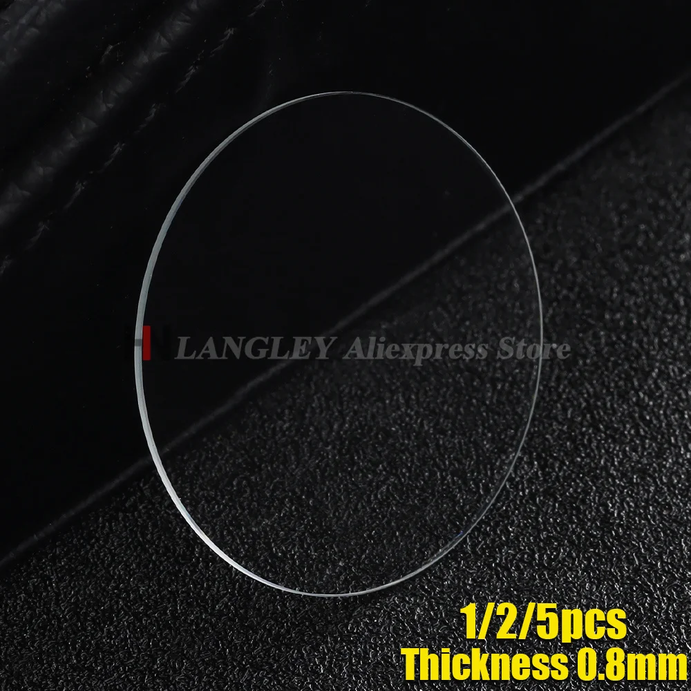 Thickness 0.8mm Round Watch Crystal 20mm to 34.5mm Watch Glass Replacement Glasses Lens Flat Mirror Watch Repair Tool Parts