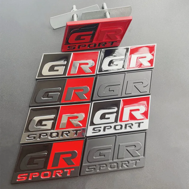 

3D Metal GR Logo Car Front Grill Emblem Trunk Badge For Toyota Yaris CH R RAV4 Corolla Revo Hilux GR Sport Sticker Accessories