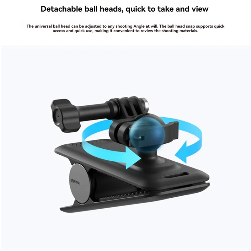 FFYY-Action كاميرا مشبك دوار ل Insta 360 X5 X4 X3 RS Ace Pro 2 GO 3S ملحقات الكاميرا المشبك العالمي