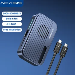 Acasis 80Gbps SSD Case Thunderbolt Enclosure For M.2 NVME Compatible With Thunderbolt3/4/5 High Speed Case