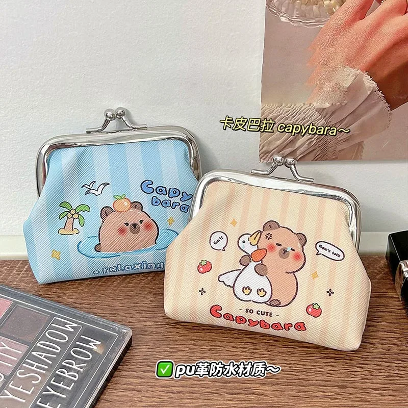 Imagem -03 - Criativo Capybara Lápis Case Bonito Coin Purse Papelaria Pen Bolsa Material Escolar 12 Pcs por Lote