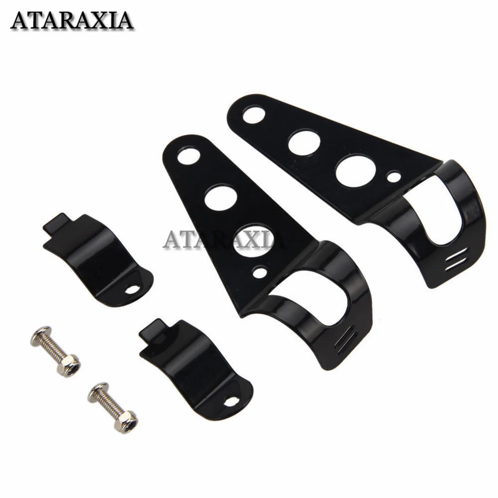 Universal Motorcycle Headlight Mount Bracket Fork Ear Chopper Headlamp Holder Clamp Adjustable Motor Fork Mount 28-36mm 35-43mm view 5