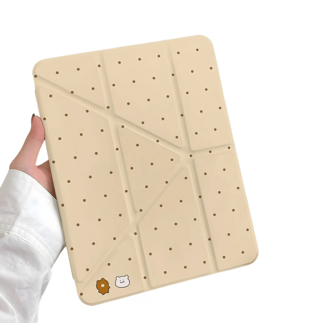 

Чехол для планшета с принтом Bear Dot PenSlot для Mini7 6, iPad Pro2024 2022 2021 2020 2019 2018 2017 11 10 9 8 7 6 5 Air7 6 5 4 3 2 1 Cover