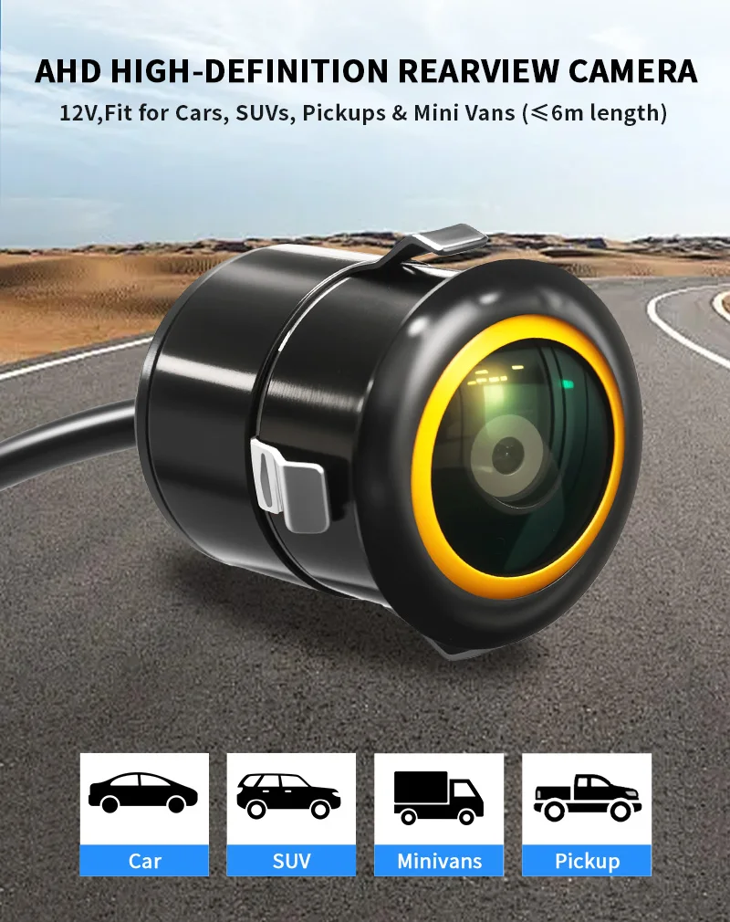 AHD 1080P Auto-Rückfahrkamera 170° ° Weitwinkel-Nachtsicht Wasserdichte 18,5mm Mini-Rückfahrkamera für Fahrzeug-Einparkhilfe – Detail 8
