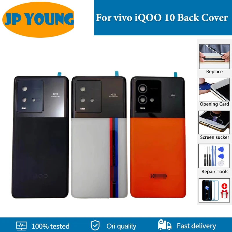 

Original Battery Cover For vivo iQOO 10 Back Battery Cover For vivo iQOO10 Housing Door Case V2217A Rear Glass cover Replacement