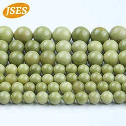 A++ Natural Stone Olivine Jasper Round Loose Spacer Beads for Jewelry Making Bracelet Necklace Handmade DIY Accessories 6/8/10mm