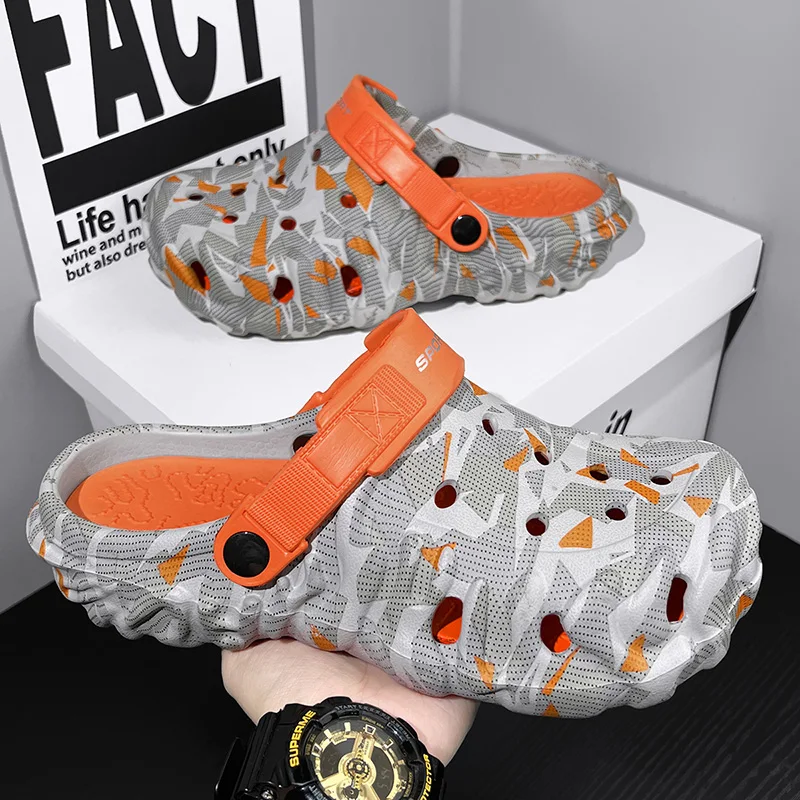 

Men's New Summer Non-Slip Casual Closed-Toe Sandals Large Size Beach Shoes Sandals Slippers