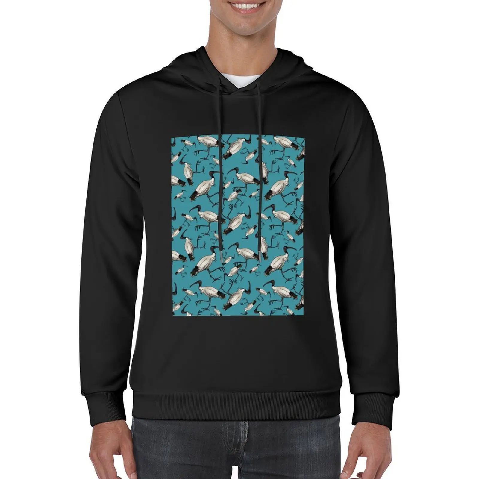 بلوزة بقلنسوة من Ibis / Bin Chickens باللون الأبيض ملابس رجالية ملابس رجالية بقلنسوة كبيرة الحجم