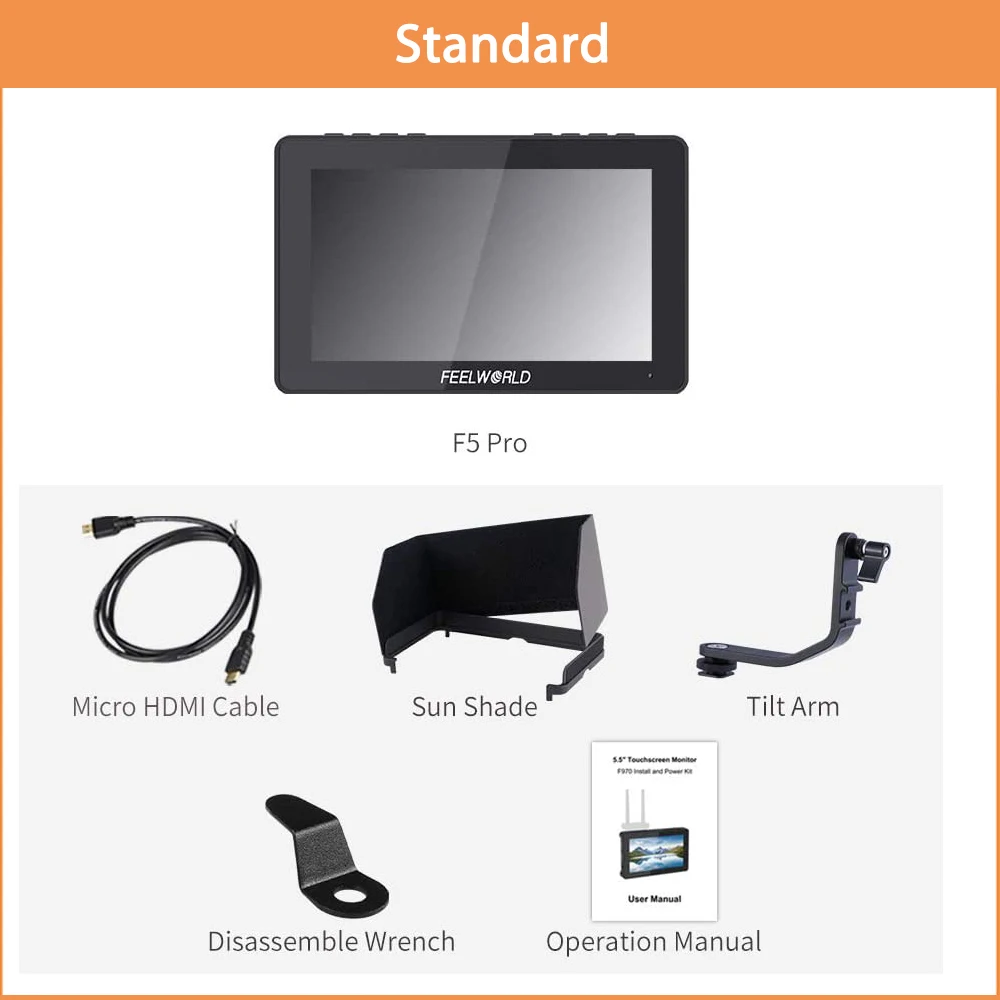 FEELWORLD F5 PRO V4 6 Inch 4K HDMI Monitor