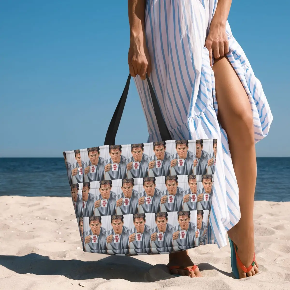 Dexter Morgan Movies 10 Beach Tote Bag Sport Gym Yoga Duffle Large Tote Bag Women Travel Bag Fitness bag