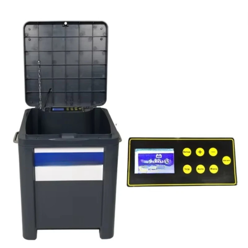 

Small Scale Plastic Automatic Solar Power Fish Carp Farm Food Feeder in Aquaculture