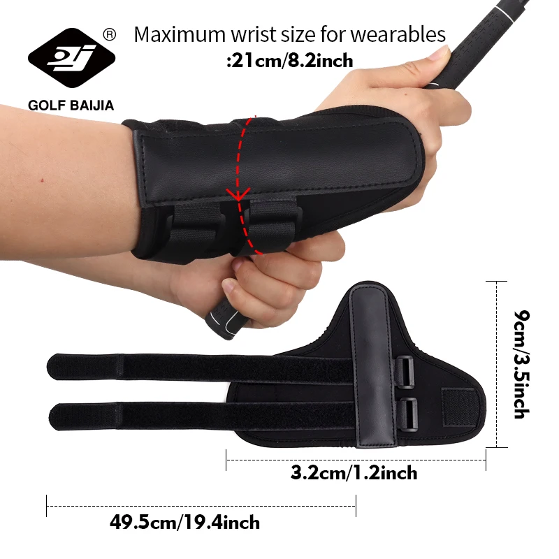 Golf Swing Training Aid Wrist Brace,Swing Training Straight Practice Golf Wrist Bending Alarm Swing Trainer