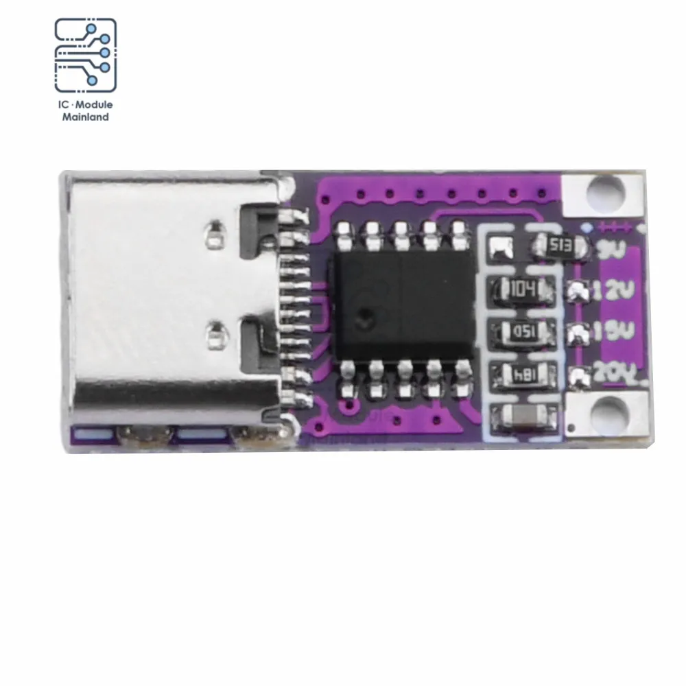 PD/QC2.0 3.0 Fast Charging Deceiver USB Boost Aging Test Trigger Module Type-C Port 5V/9V/12V/15V/20V Power Fast Charging