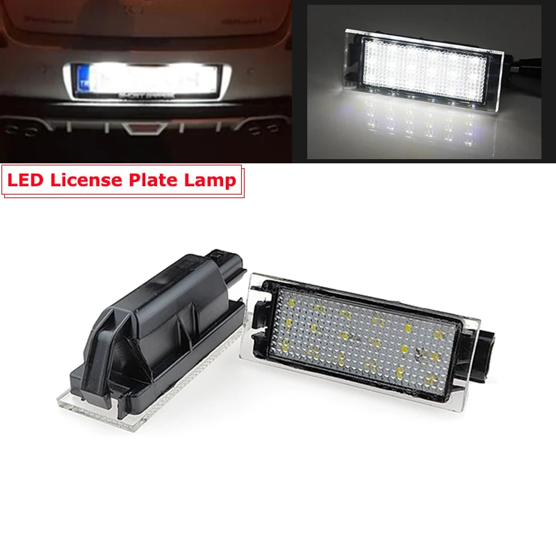 2 قطعة سيارة لوحة ترخيص مُضاء ليد ضوء لرينو كليو ميجان 3 لاغونا 2 توينغو ماستر اسبيس الرياح فيل ساتيس ترافيك تويزي اكسسوارات