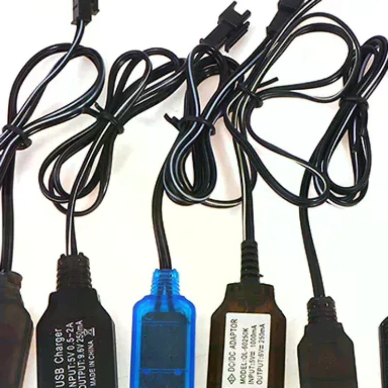 

High Quality 3.6-9.6V 250mA NiMh/NiCd Battery USB Charger Cable SM 2P Forward Plug Remote Control Car USB Charger Electric Toy~