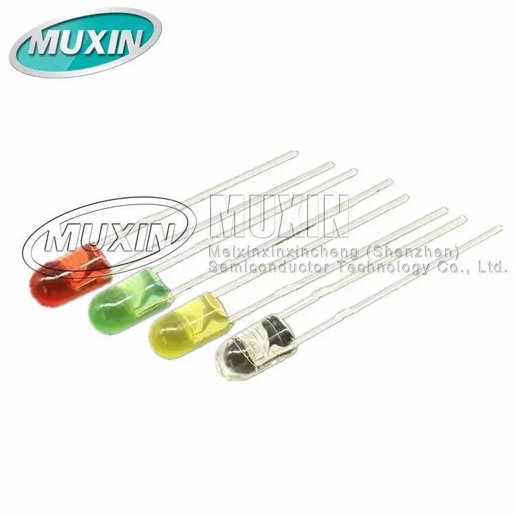 (50 Pieces) 3MM Light-emitting DioDe LED Red/gReen/blue/yellow Yellow/orange/white Light