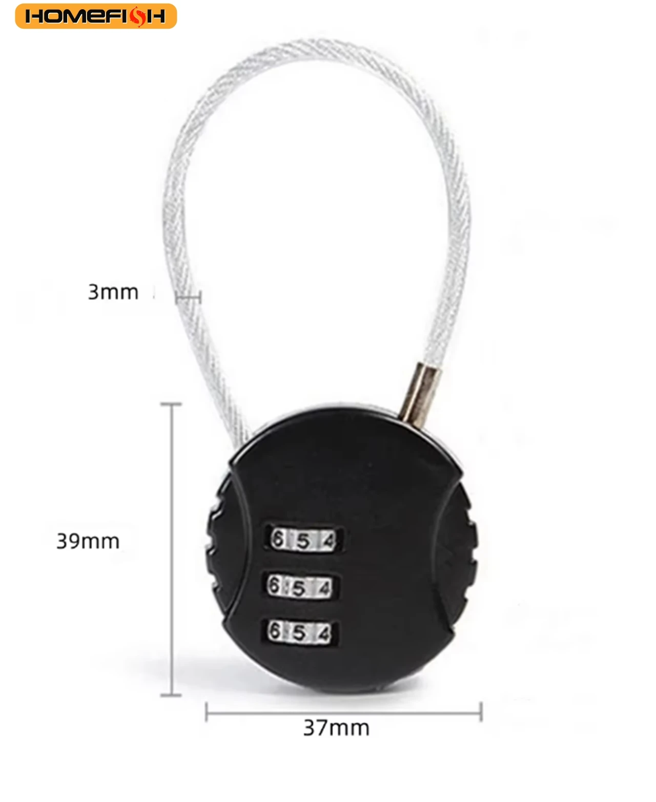 HOMEFISH Safe Digit Combination Cipher Lock, Multi-use Code Lock for Suitcase, Gym Locker, Backpack and Drawer
