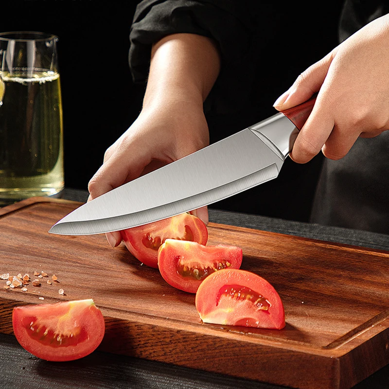 Kitchen Cleaver Japanese Chef Knife Raw Fish Meat Cutting Boning Butcher Knife with Sheath Barbecue Slicing Cutter