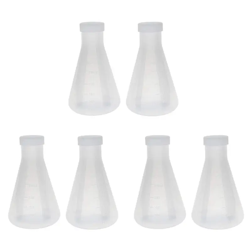 erlenmeyer-conico-graduado-de-plastico-para-laboratorio-modelo-stylish-3x-com-paredes-grossas-e-superficie-lisa-para-medicao-precisa-dois-frascos-de-250-ml