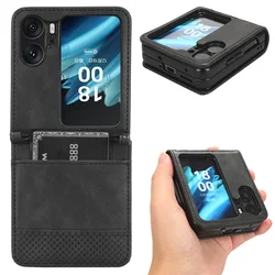 For OPPO Find N2 Flip Luxury retro flip pu leather wallet magnetic adsorption case for oppo find N2 flip phone bags