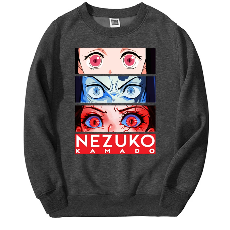 Demon Slayer Japan Anime Men Simple Fabrics Sweatshirt Hoodie Kimetsu no Yaiba Fashion Fitness Tanjirou Nezuko Pullovers Top