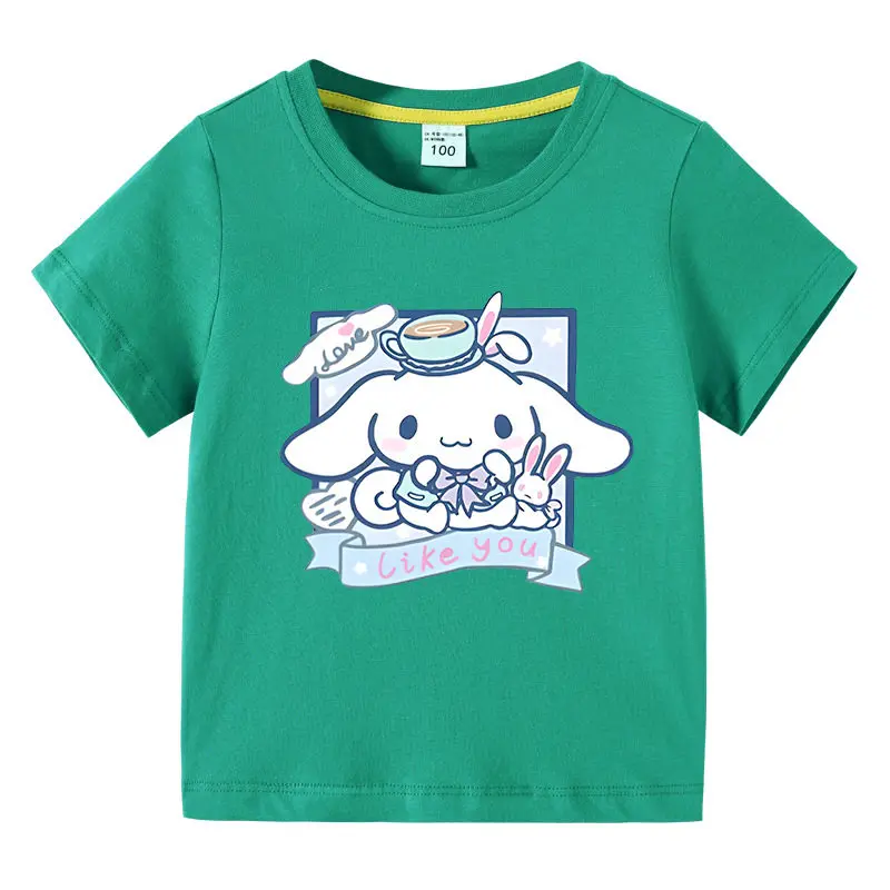 Camiseta Infantil con Estampado de Dibujos Animados Yu Gui Gou Mi Tu 2026, Conjunto para Padres e Hijos, Algodón Puro, Multicolor Opcional, Manga Corta