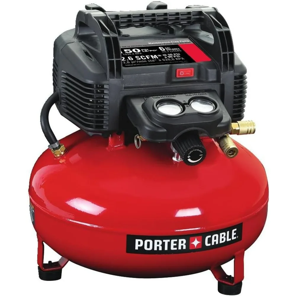 

Air Compressor, 6-Gallon, Pancake, Oil-Free (C2002)