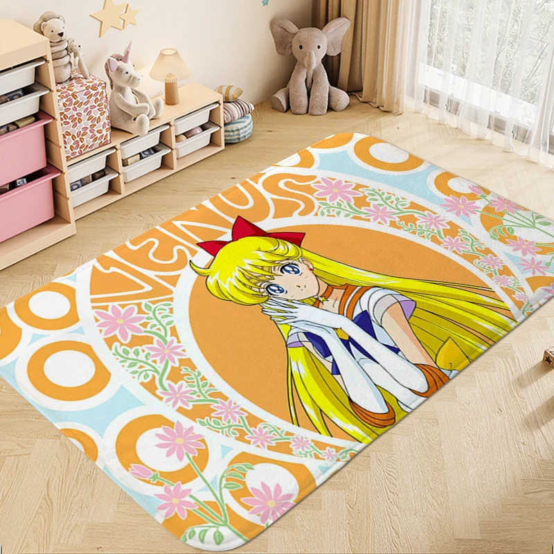 

Kitchen Treadmill Rugs A-Sailor Moons Bedroom Carpet for Home Entrance Door Doormat Room Floor Carpets Washable Non-slip Mats