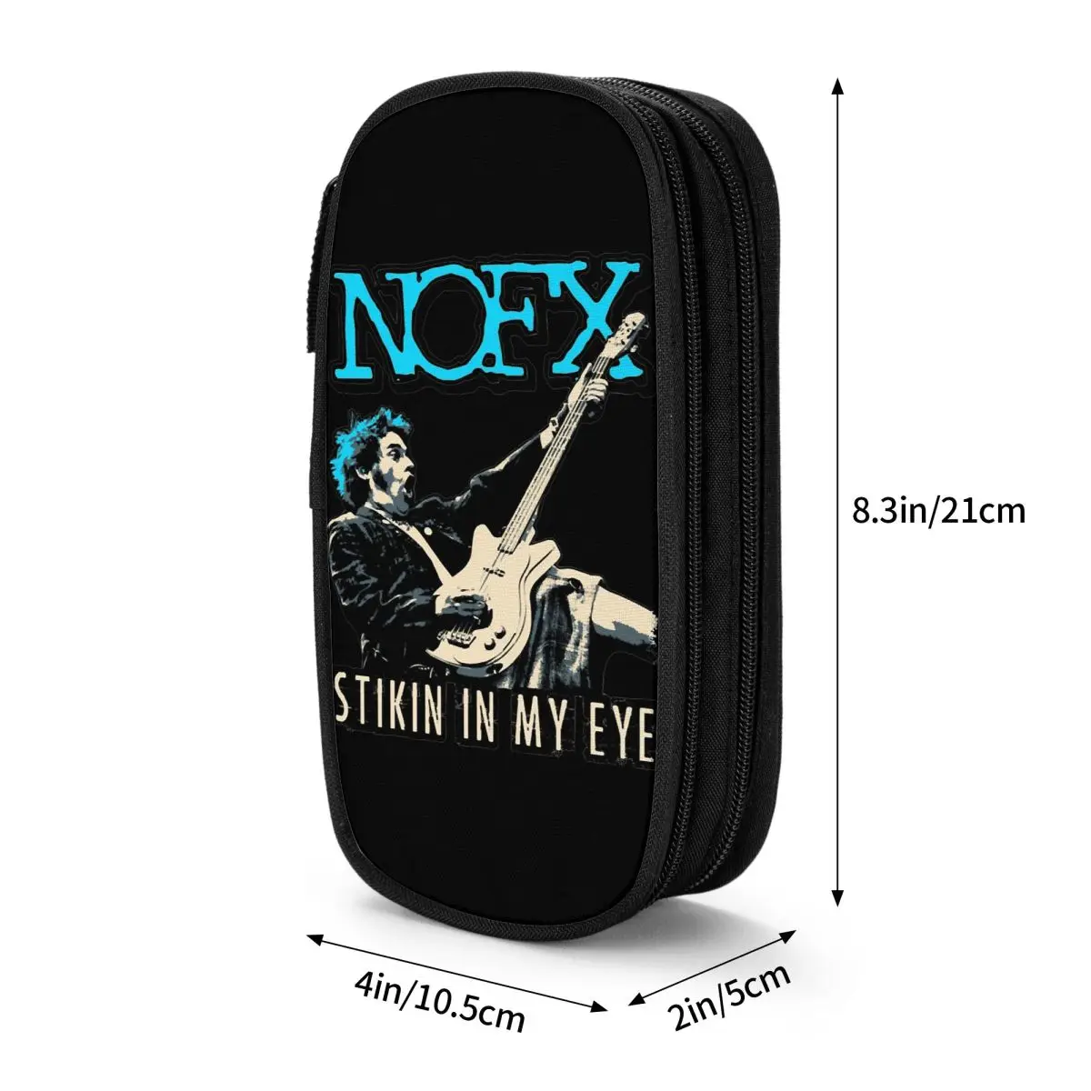 NOFX Rock Band Pencil Case Lovely Stikin In My Eye Pen Bag Girls Boys Big Capacity School Supplies Gift Pencilcases