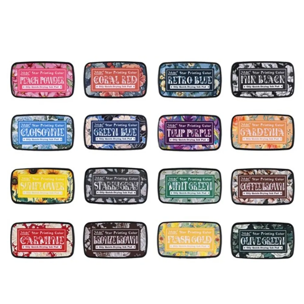 Colorful Ink Pad Rectangular Easy to Use Self Ink Stamp School Accessories Student Supplies for Planner Stamps Scrapbook