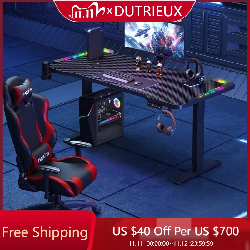 

Trendy Computer Desk Simple Modern Unique Entrance Gaming Accessories Table Living Room Notebook Escritorios Home Furniture