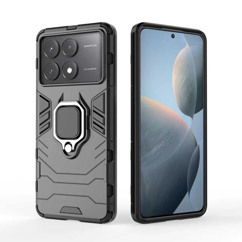 For Poco X6 Pro Case Heavy Duty Shockproof Armor Case For Poko Little X6 X 6 Pro X6pro Pocox6pro Bumpers Ring Cover