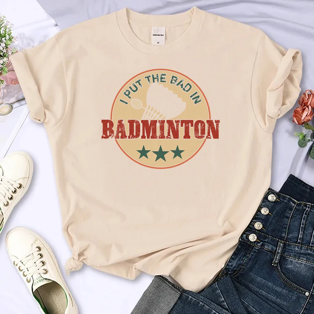 Badminton t shirt women manga designer graphic t-shirts girl graphic comic 2000s clothing