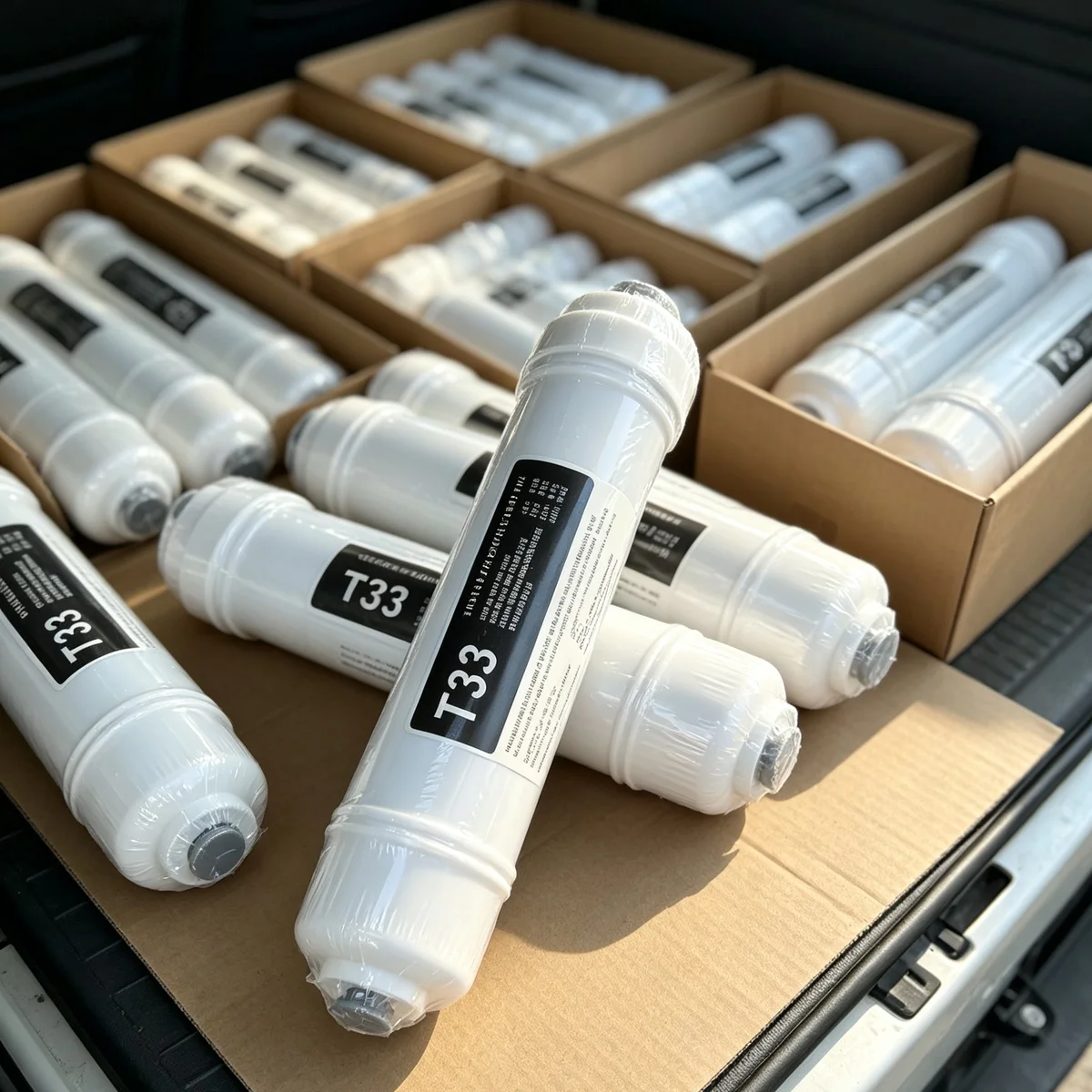 T33 Post Carbon Filter 10 Inch Quick Connect Universal Cartridge for Home Kitchen RO Water Purification