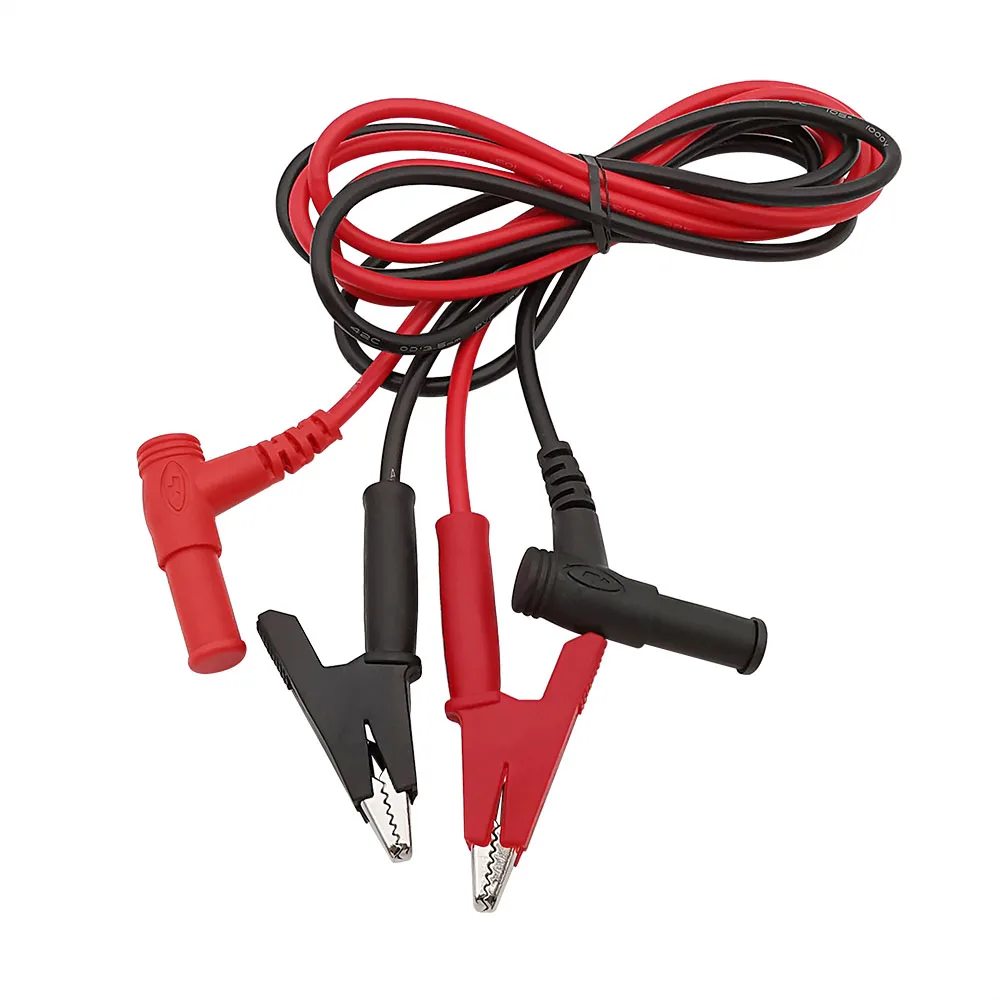 1Pair 4MM Banana Plug 20A Alligator Clip Connector Insulated Multimeter Test Cable Lead For Multimeter Testing Tool