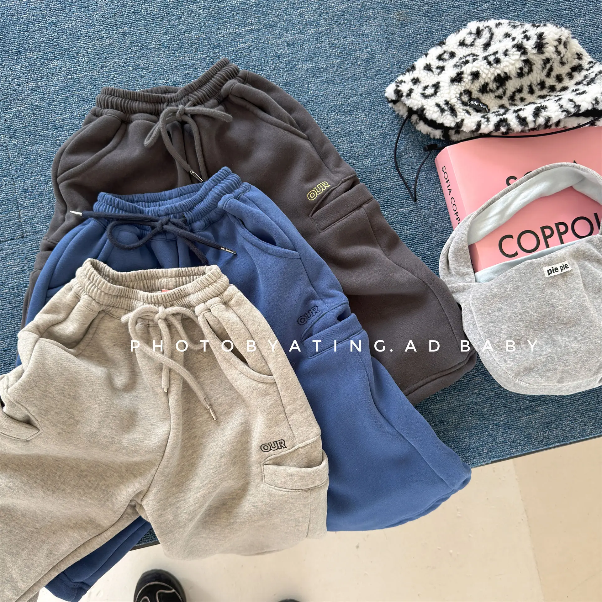 Autumn New Children Fleece Casual Pants Boys Girls Warm Sports Pants Baby Loose Trousers Kids Plus Velvet Thick Harem Pants