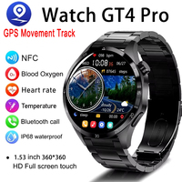 HUΛWEI Watch GT4 Pro GPS Smart Watch Men AMOLED HD Screen Bluetooth Call NFC IP68 Waterproof Watch Heart Rate Smart Watch Women