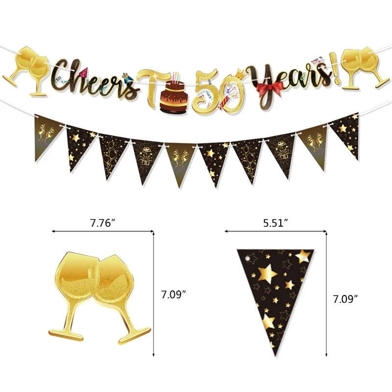 

Balloon Birthday 18 21 30 50 70 90 Years Old Number Triangle Flag Birthday Set Birthday Anniversary Party Decoration Gifts New