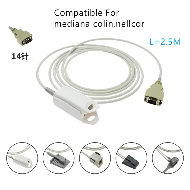 EMSLIFE Medical Consumables Saturation Spo2 Sensor Compatible for NEC-LLOR Oxi-Module N395 N595 N560 DS100A