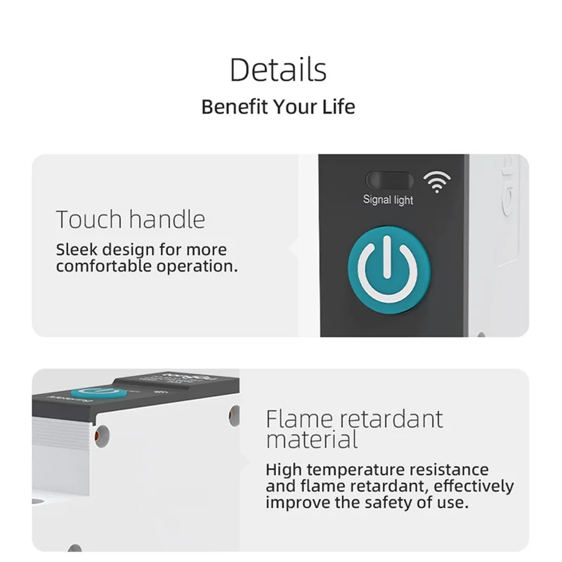

3X 40A Tuya Single Phase Din Rail WIFI Smart Energy Meter Timer Power Consumption Monitor Kwh Wattmeter,Black-ABQU